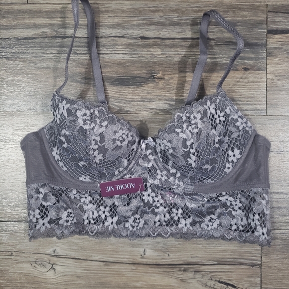 Adore Me Sexy Lace Gray Bra 34b - Picture 2 of 7
